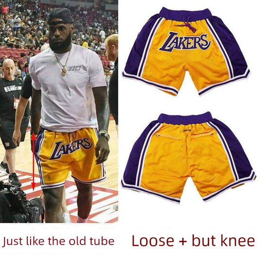 James Lakers below the Knee Vintage Embroidered Basketball